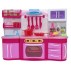 Кукольная кухня Родной дом -1, розовая Qun Feng Toys 2801S